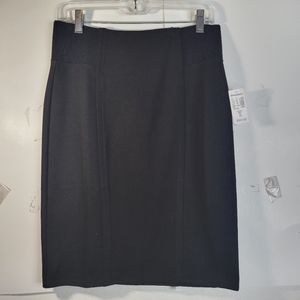 Womans Roz & Ali for Dress Barn Black Skirt Elastic panels at the waist Size Sm